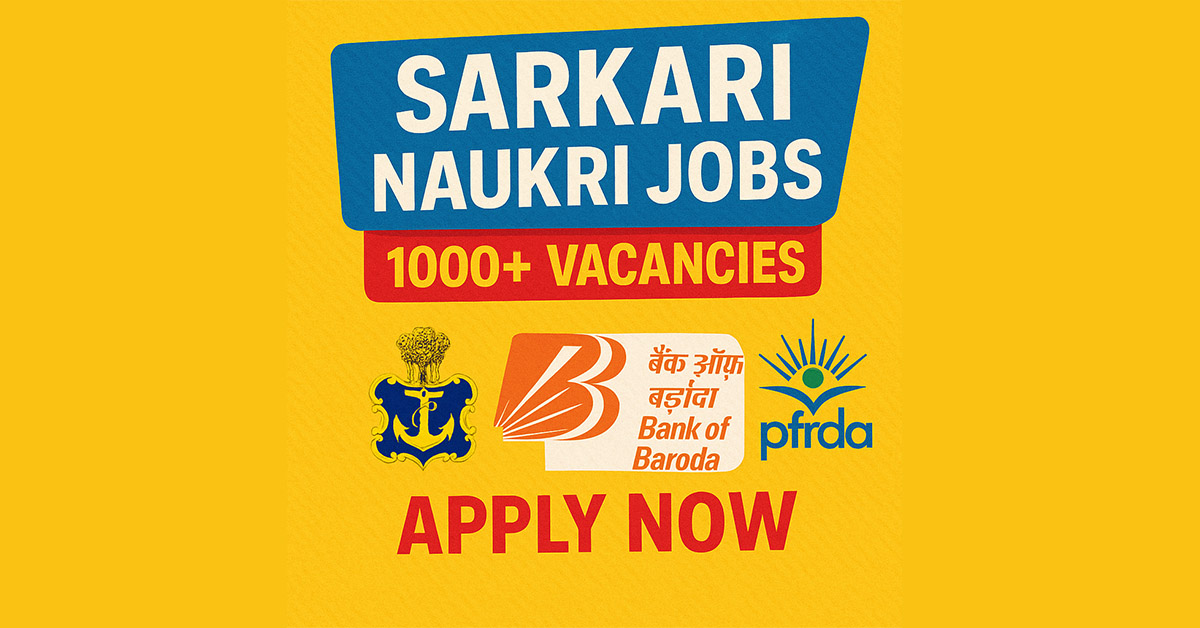 Sarkari Naukri Jobs recruitment posts in the Navy and Bank of Baroda